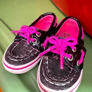 Toddler Baby size 5 Sperry boat shoes and gold dress shoes